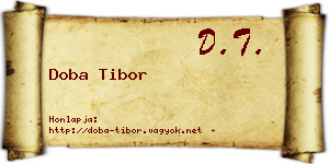 Doba Tibor névjegykártya