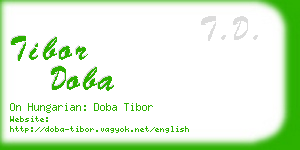 tibor doba business card